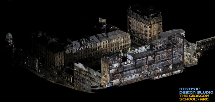 Laser scan of the damage to the GSA, courtesy of Glasgow School of Art.