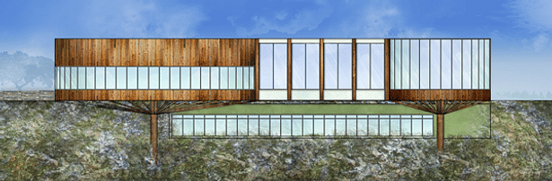 Lotus Wellness Community Exterior Elevation - South: AutoCAD, Adobe Photoshop