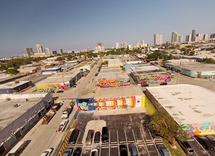 Aerial of Miami's Wynwood district, courtesy of Goldman Properties.