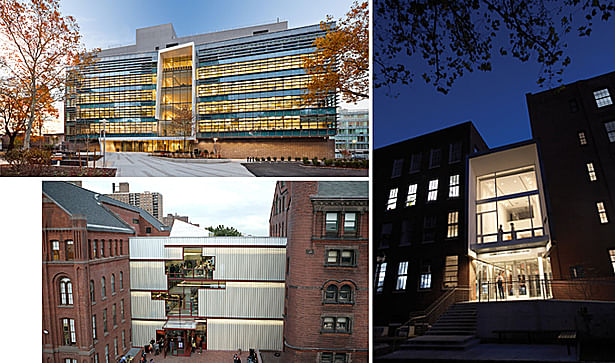 via Pratt Institute (Clockwise from L: Myrtle Hall (opened in 2010) by WASA/Studio A, The Juliana Curran Terian Design Center (opened in 2007) by Thomas Hanrahan and Victoria Meyers of hanrahan Meyers architects, and Higgins Hall Center Section (opened in 2005) by Steven Holl Architects on Pratt's Brooklyn Campus. Photo Credits (Clockwise from Left): Alexander Severin/RAZUMMEDIA, Bob Handelman, Rene Perez.