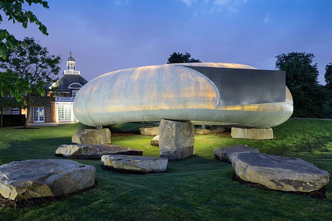 The 2014 Serpentine Pavilion by Smiljan Radic. Photo: Iwan Baan