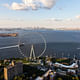 Rendering of the proposed observation wheel for Staten Island. (Rendering: @S9 Architecture/Perkins Eastman; Image courtesy of The New York Wheel)