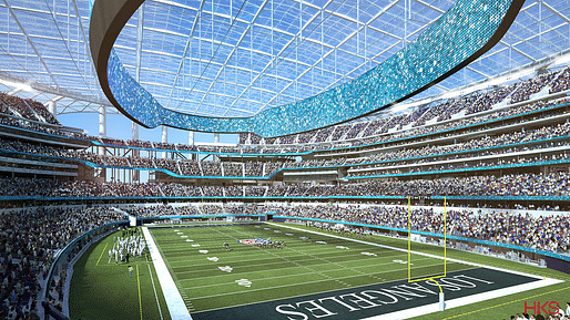 This is what a $3-billion interior rendering looks like. Image: HKS Architects.