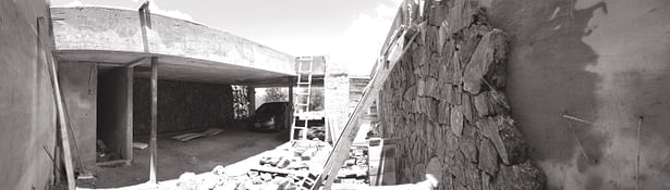 Photograph - 'Quincho' Under Construction