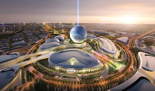Winning proposal by Adrian Smith+Gordon Gill Architecture for Astana World Expo 2017 competition. Image © Adrian Smith + Gordon Gill Architecture