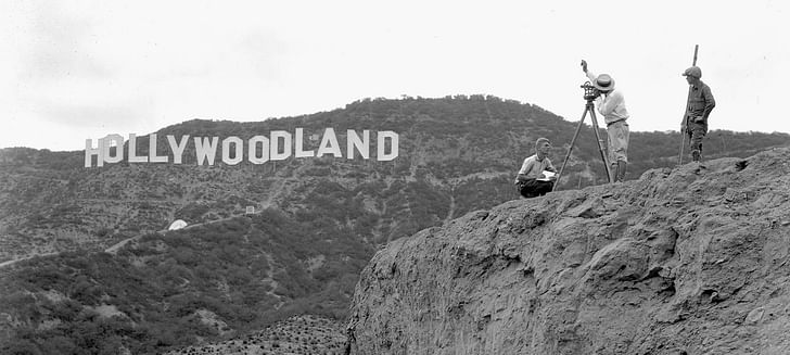 Original Hollywoodland sign. Image: Hollywood Chamber of Commerce