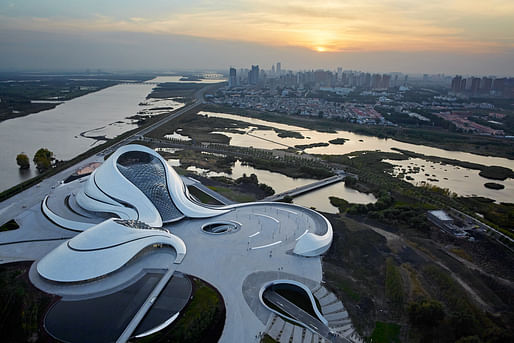 Harbin Opera House located in Harbin, China by MAD Architects. Photo: Architecture/Twitter. 