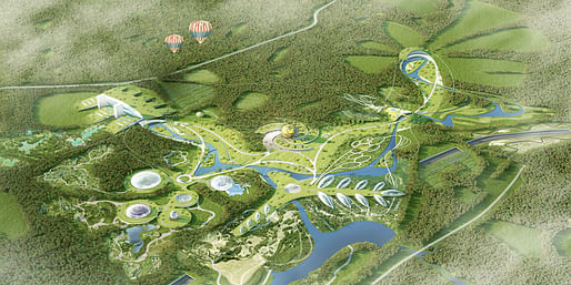 Bird's eye view of HOSPER's Park Russia proposal. Image courtesy of HOSPER.