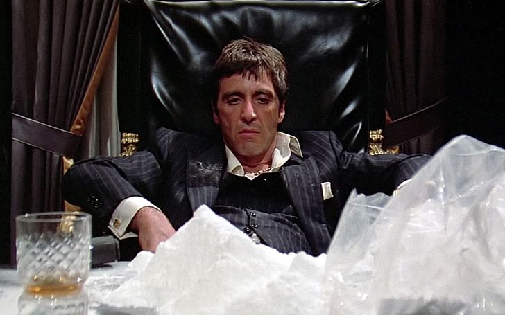 Tony Montana, Scarface. Screenshot via YouTube.