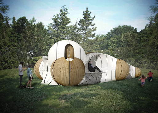 Folly 2015 winner: Torqueing Spheres by IK Studio. Image courtesy of The Architectural League of New York.