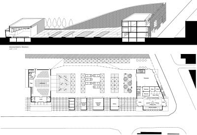 Plan and Axonometric Section drawn in AutoCAD