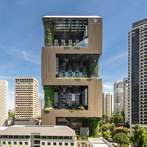 The 2024 Best Tall Building Worldwide Pan Pacific Orchard by WOHA Architects. Image courtesy Darren Soh