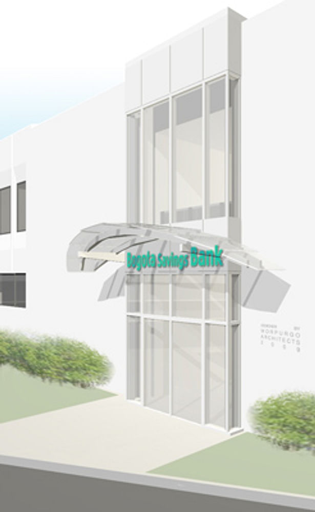 Rendering of Rear Curtain Wall Atrium & Glass Canopy