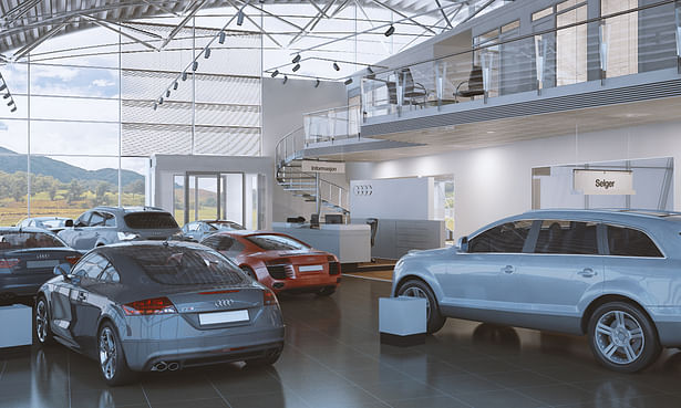 3d visualization of AUDI SHOWROOM / Interior