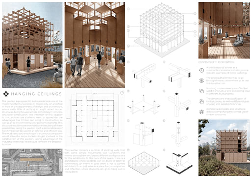 ​Archhive Student Award - Hanging ceilings by Diego Sierra Mora (Mexico). Image: Buildner.