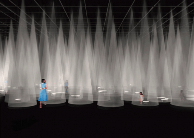 Rendering of Sou Fujimoto x COS' 'Forest of Light' for Salone del Mobile 2016. Image © Sou Fujimoto Architects, via metalocus.es.