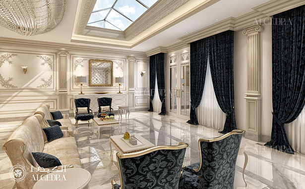 Luxury villa living room interior design
