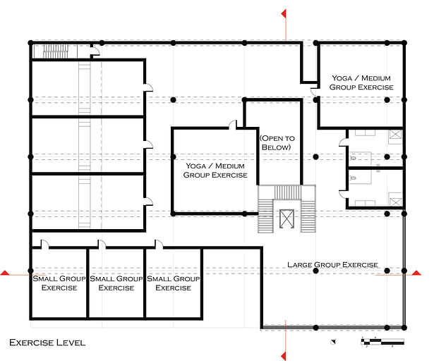 Second Floor Plan: Exercise Level