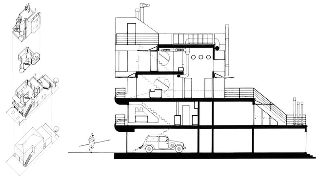 Triplex Apartments. Image via Eric Owen Moss