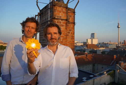 Little Sun founders Frederik Ottesen and Olafur Eliasson. Photo courtesy Little Sun.