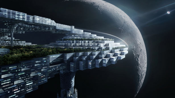  Crystal Space City Traveling with the Moon ©CAA architects