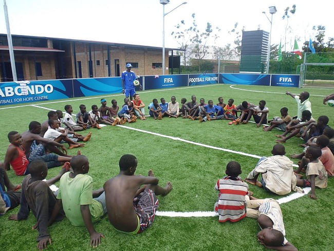 Street children taking part in activities and workshops at the Kabondo Football for Hope Center. Location: Bujumbura, Burundi. Credit: Elena Ghibaudo