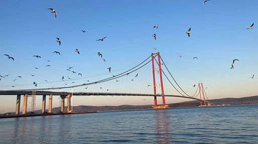 The new 1915 Çanakkale Bridge officially opened on March 18th and is now the longest suspension bridge in the world. Image courtesy of Cowi.