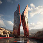 Concept: The monument commemorates the soldiers who died in the war between Russia and Ukraine