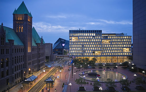 City of Minneapolis Public Service Building Government Plaza setting photo: © Cory Gaffer