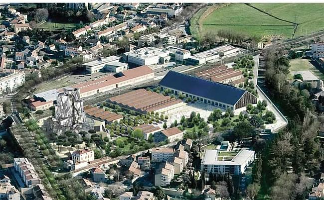 An aerial view of the future Luma Arles. Photo: Gehry Partners, LLP