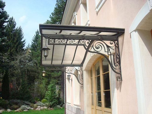 overhang of a house entrance Sofia-Bulgaria
