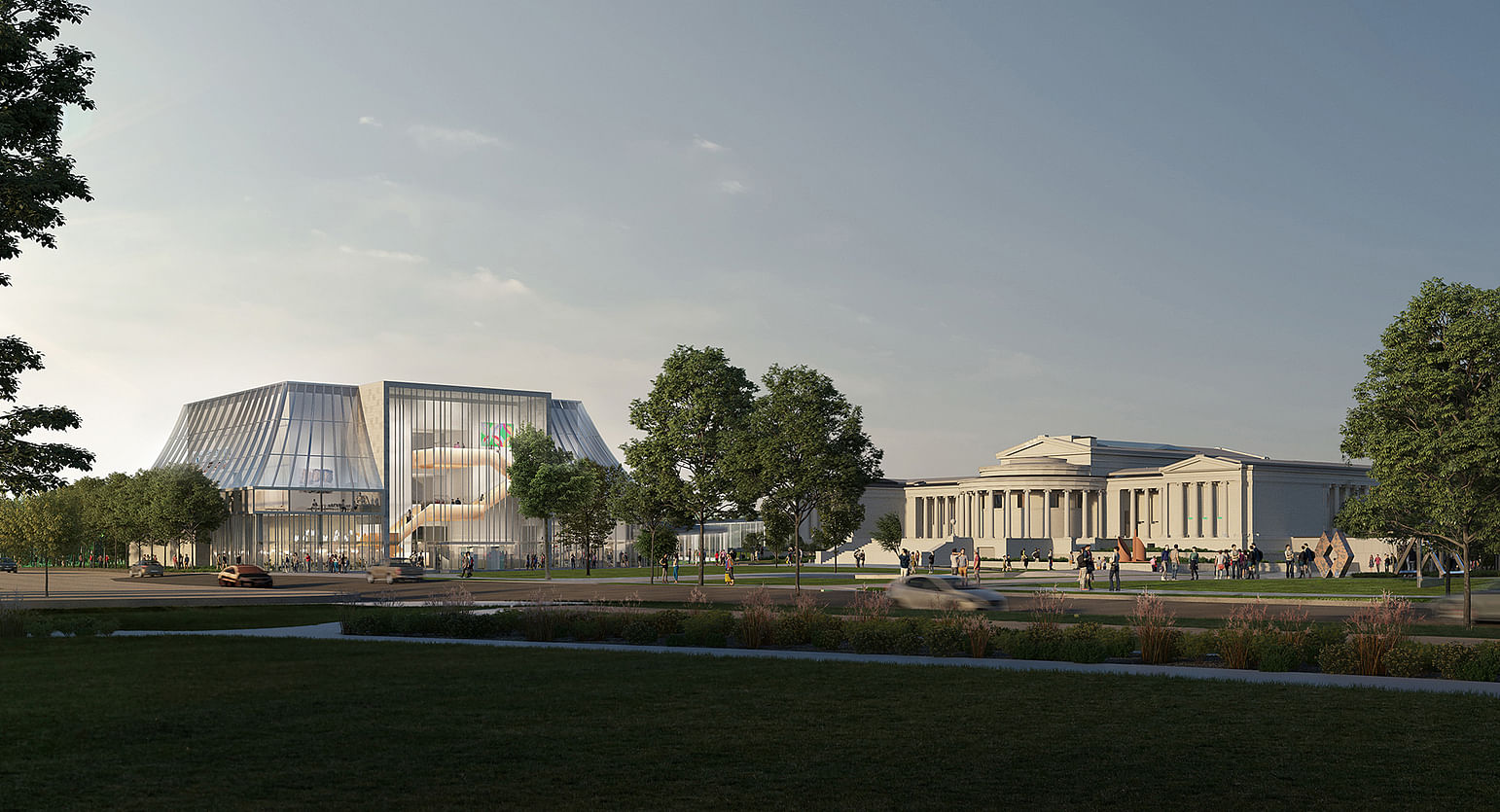 Steel-frame construction tops out for OMA's Albright-Knox museum ...