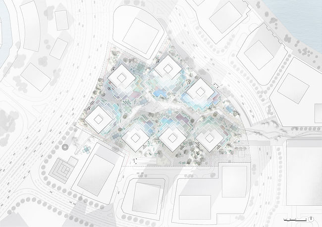 Site plan of Makers District. Image © MVRDV.