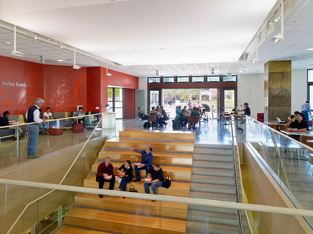 Main lobby with open stair