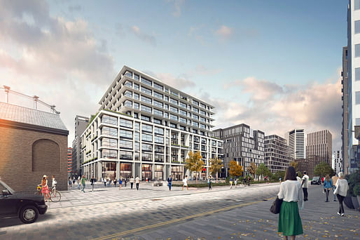 The new P2 building by Allford Hall Monaghan Morris (AHMM). Image: King's Cross.