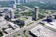 Westin Prince hotel aerial 3D architectural rendering