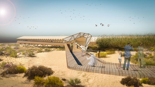 2nd Prize Winner of the Flamingo Observation Platform by AIDIA STUDIO