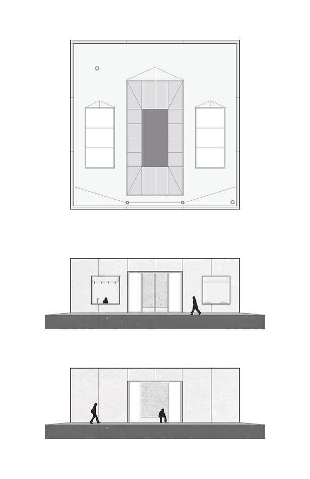 Exterior Envelope (Roof Plan + North & South Elevations)