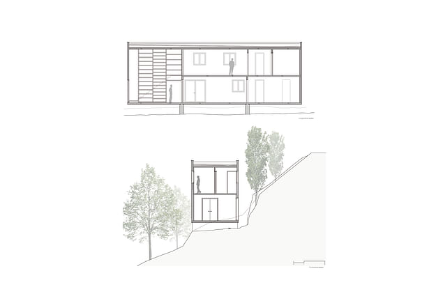 HARQUITECTES / house 205 / sections