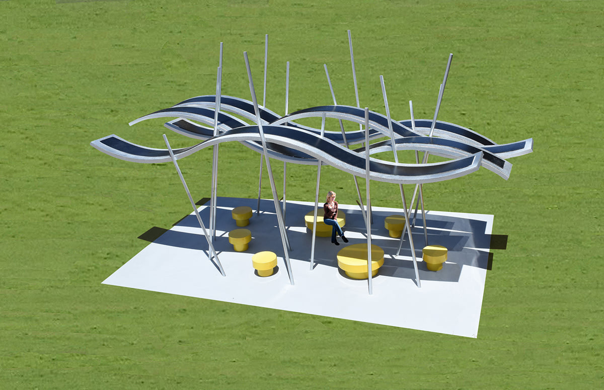 The Solar Silver Wave Pavilion | michael jantzen | Archinect