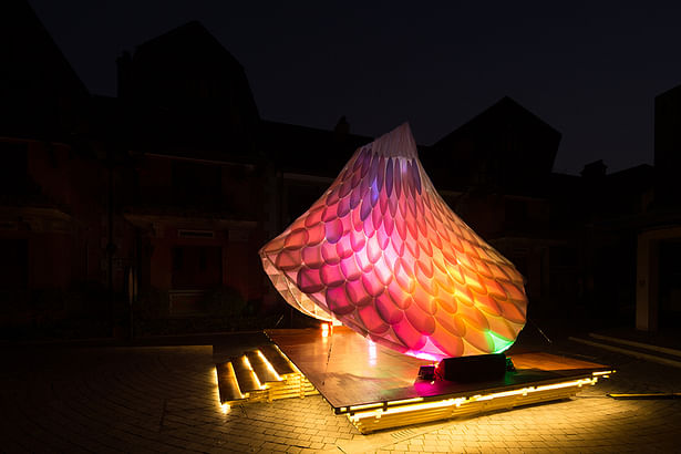 ResoNet Pavilion at a dark night