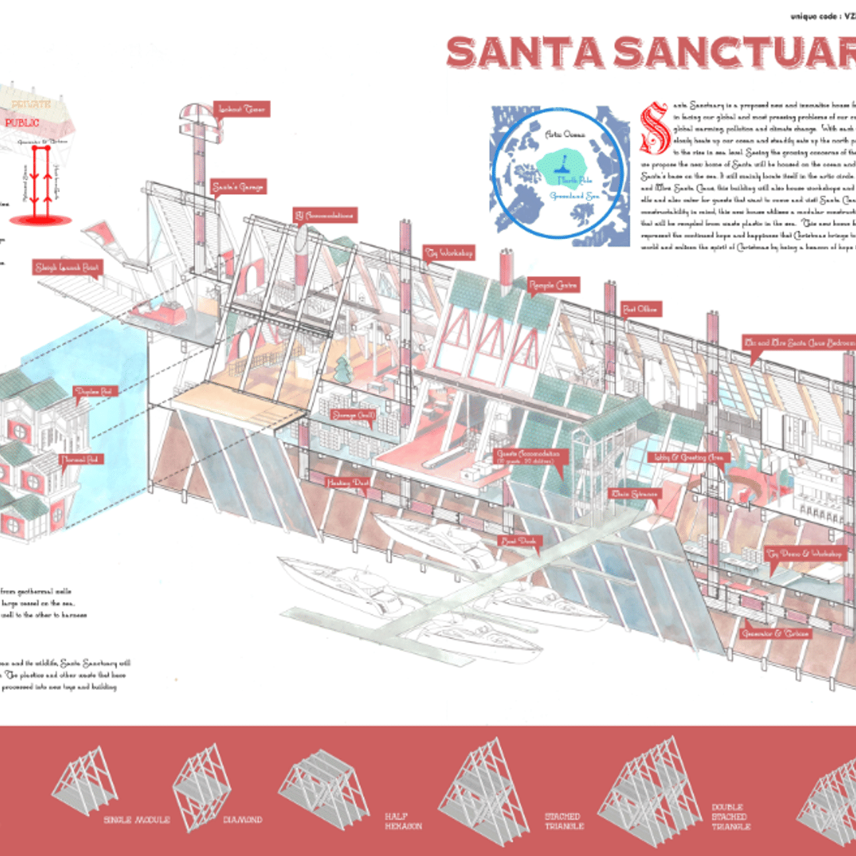 Santa Claus gets a residential upgrade in the House of Santa design ...