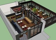 Quick Sketchup renderings - Autocad Drawings - Cafe and Restaurant