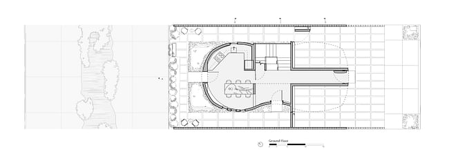 Ground floor plan. Image courtesy Eric Owen Moss Architects