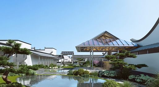 The courtyard of Three Lanes and Seven Alleys. Guanglufang Hotel (courtesy PEI Architects)