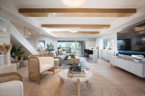 Living Room Design - Contemporary Coastal Florida Keys Home by DKOR Interiors