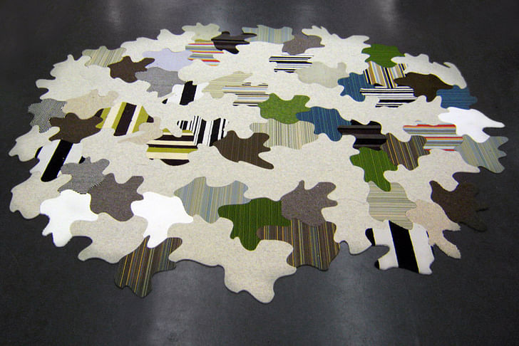 Tessellated Floorscape, waterjet-cut rug; Igor Siddiqui / ISSSStudio, produced in collaboration with by Aronson’s Floor Covering, New York, NY