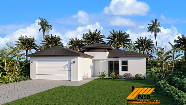 3D Exterior House Rendering in Naples Florida