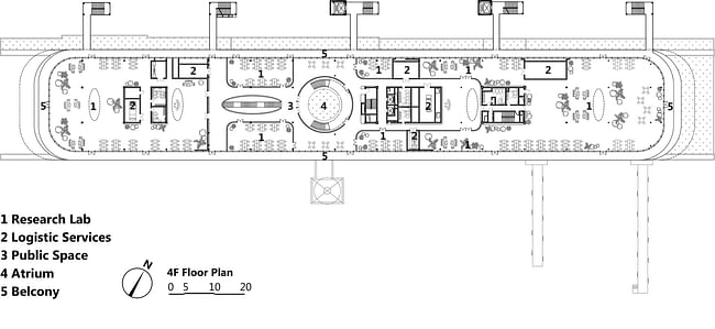 Fourth floor plan. Image credit: MAD Architects