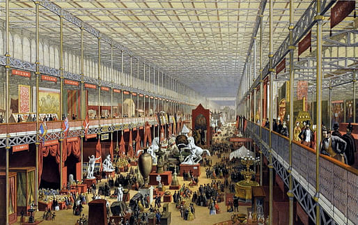 McNeven, J., The Foreign Department, viewed towards the transept, coloured lithograph, 1851, Ackermann (printer), V&A. The interior of the Crystal Palace in London during the Great Exhibition of 1851.